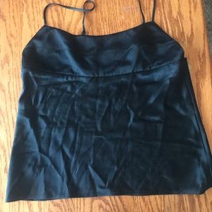 Black silk Spaghetti strap BCBGMaxAzria top